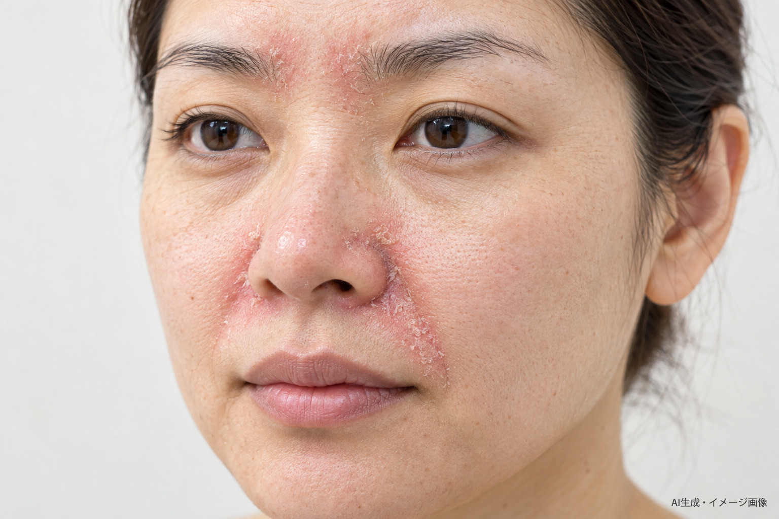 脂漏性皮膚炎による赤みや皮むけ